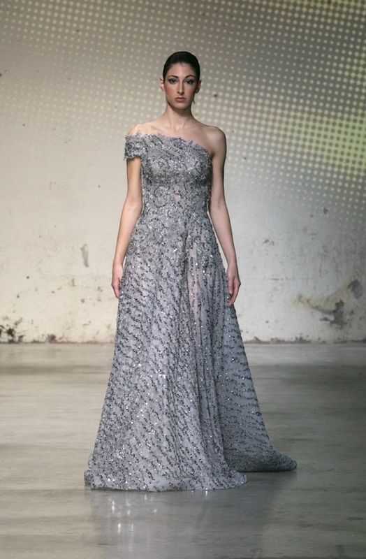 Vestido Largo, Gris, Talla 44