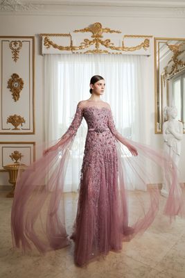 Long dress in	Pink	size 	48