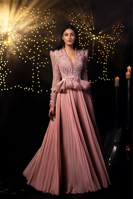 Long dress in	Pink,	size 	46