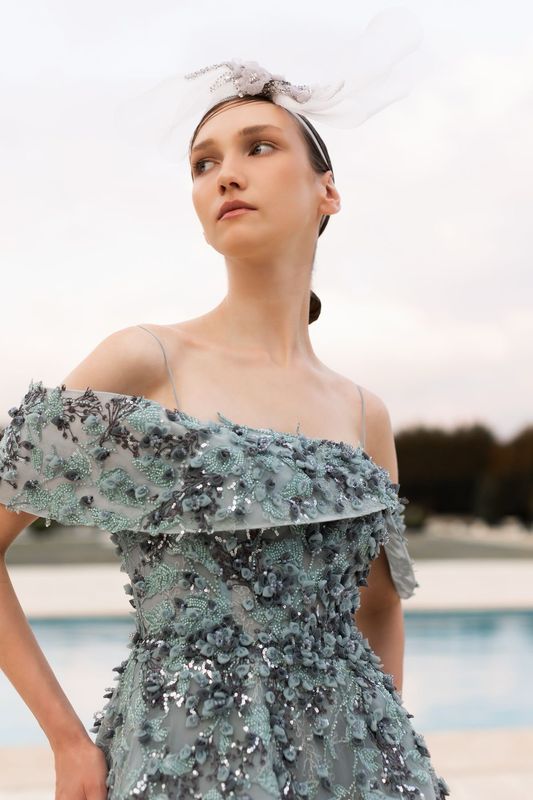 Long dress in	Turquoise,	size 	40