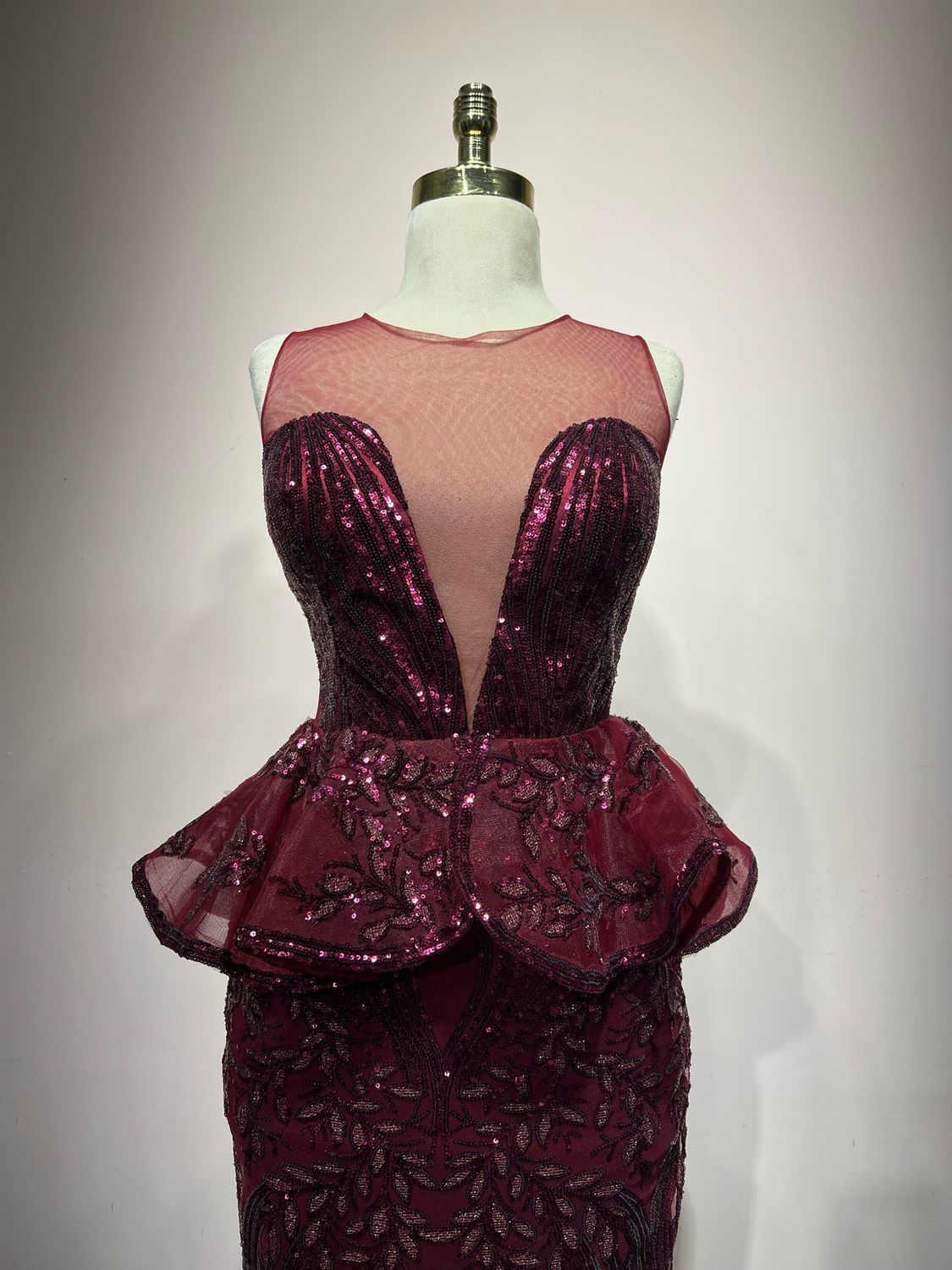 Vestido largo ROJO VINO