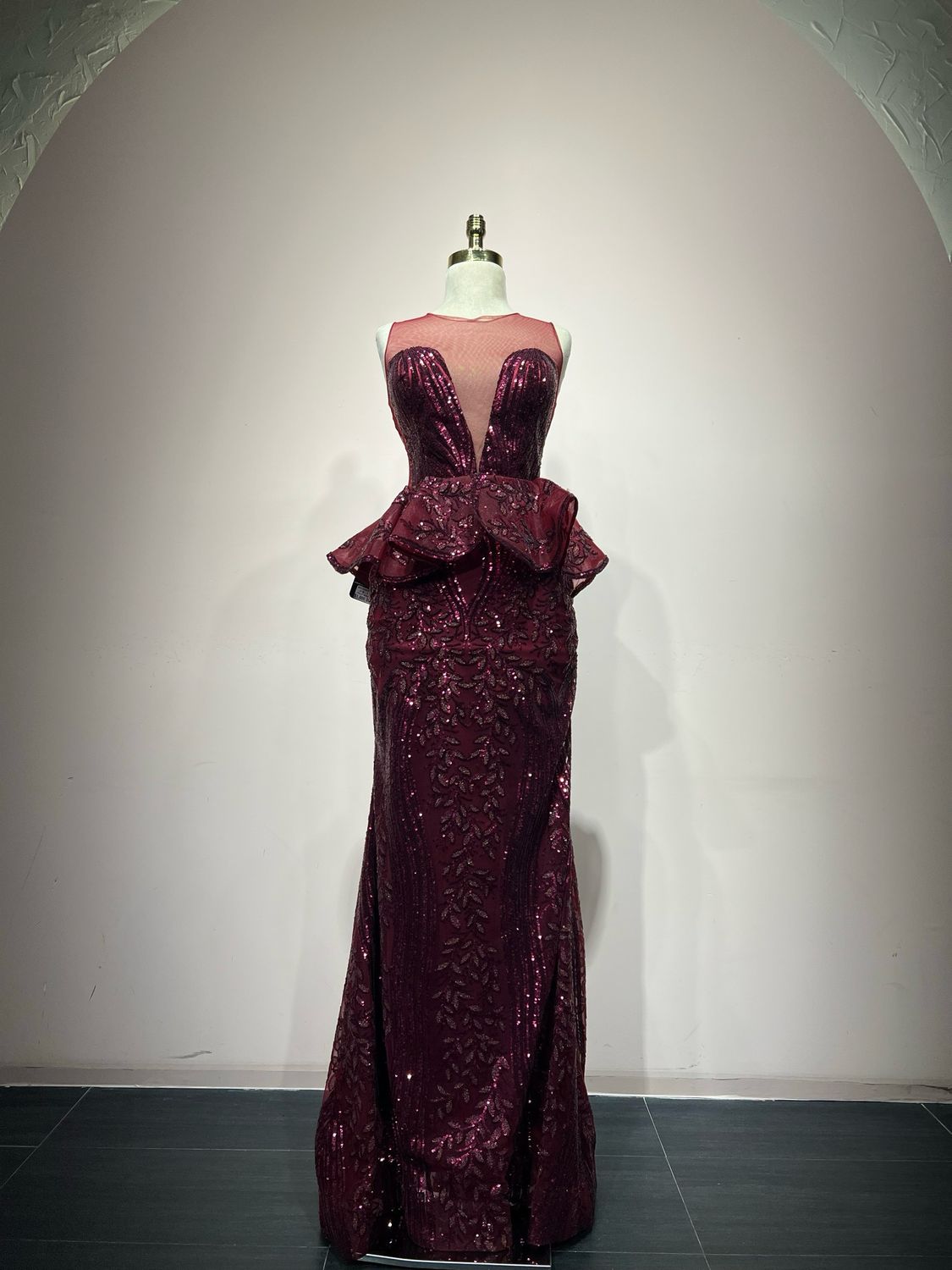 Vestido largo ROJO VINO