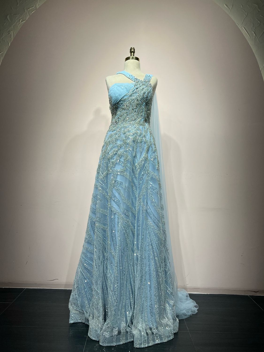 Vestido largo LIGHT BLUE