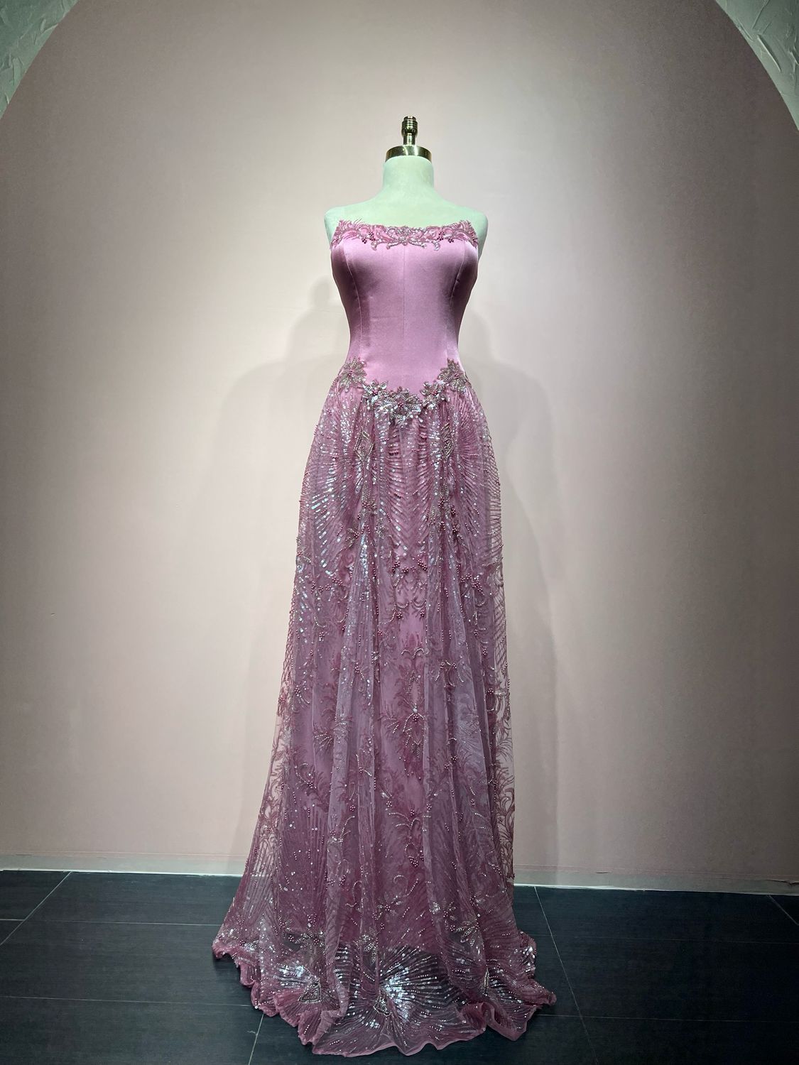 Vestido largo - Rosado - talla 40