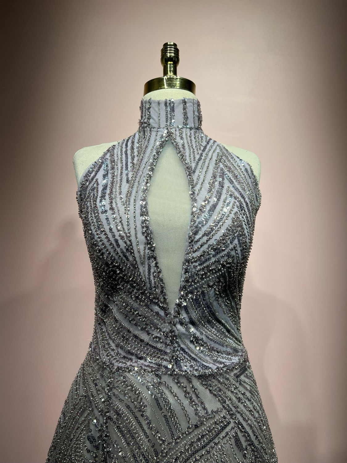 Sequin Halter Dress
