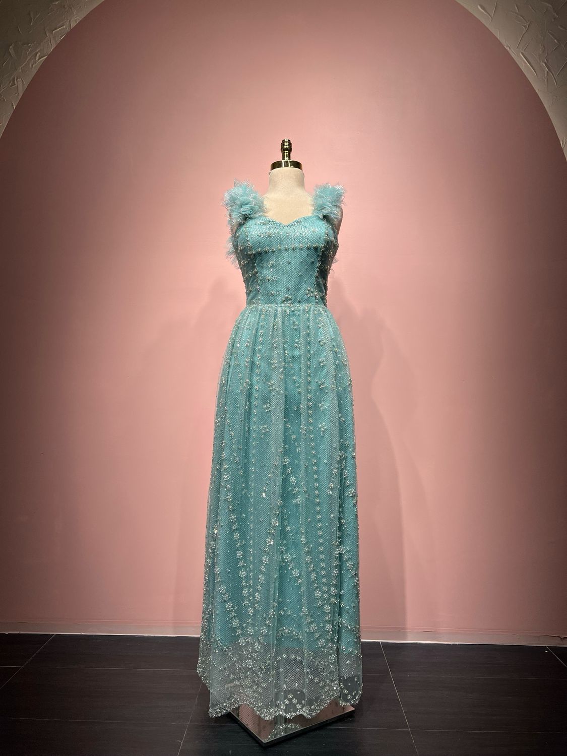 Vestido largo menta size 42