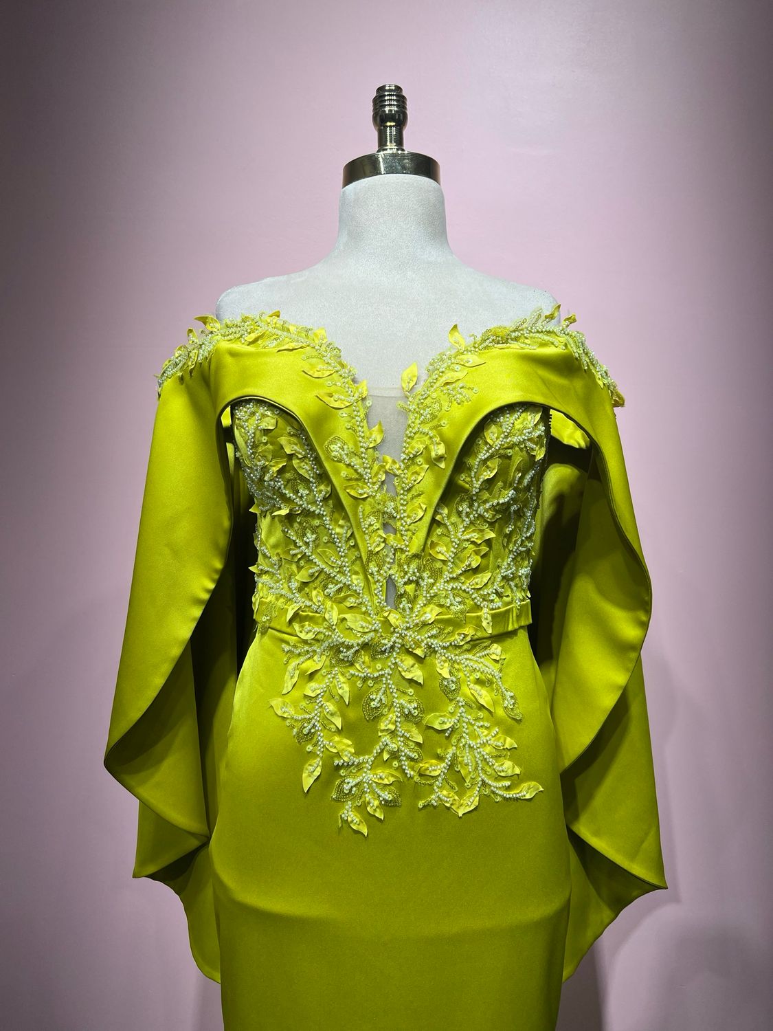 Vestido largo LIME GREEN