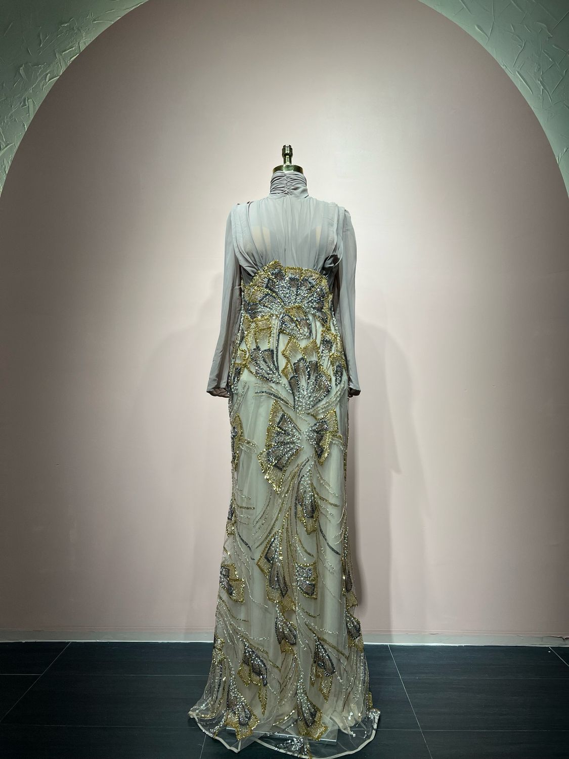 Vestido largo TAUPER BRONZE