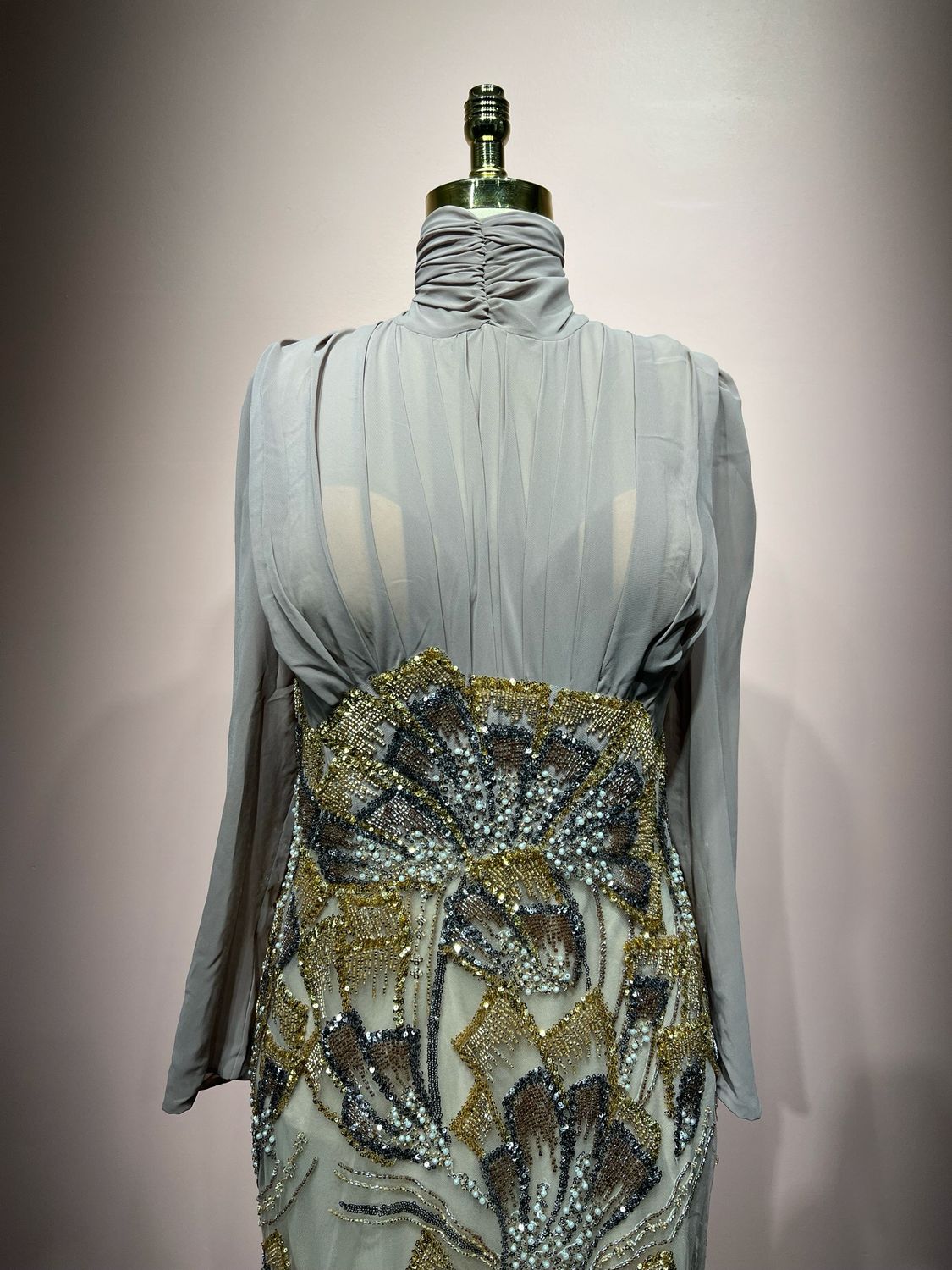 Vestido largo TAUPER BRONZE