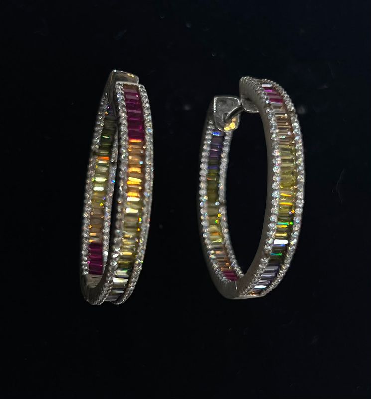 Aretes - argollas de colores