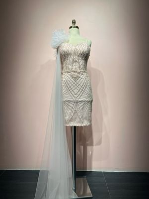 Vestido Largo,	Rosado	,Talla	40