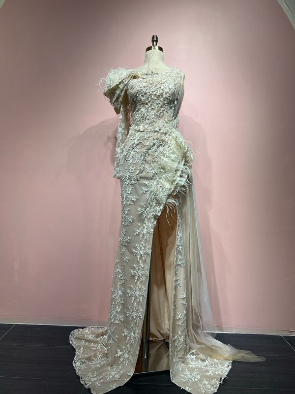 Vestido-Largo-crema-Talla/44 HN2022-6