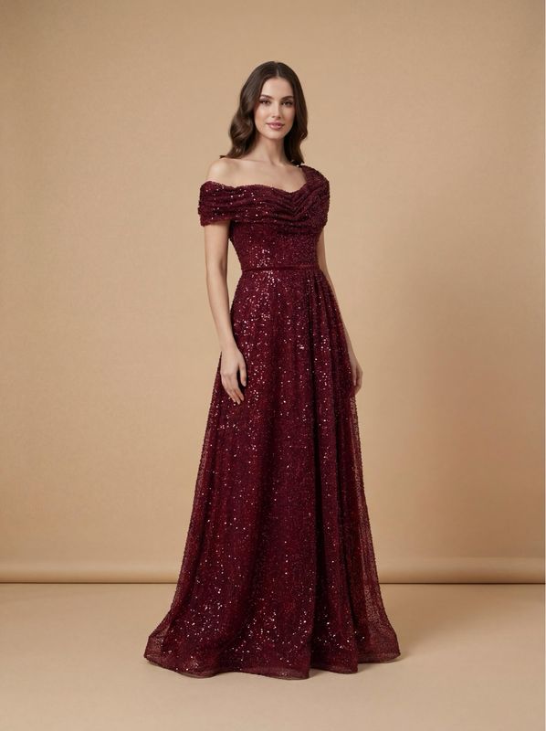 SEQUINED BURGUNDY 