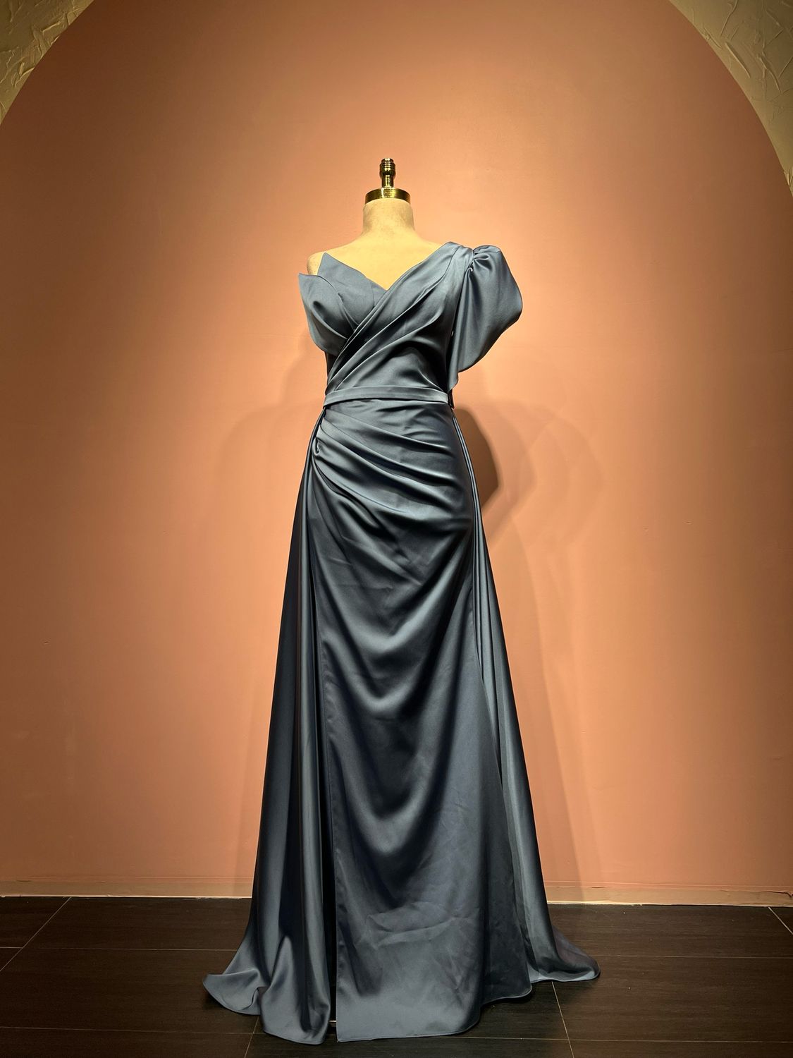 Vestido largo azul indigo talla 42