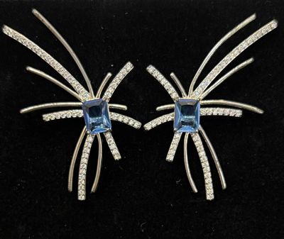 Aretes silver de piedra celeste