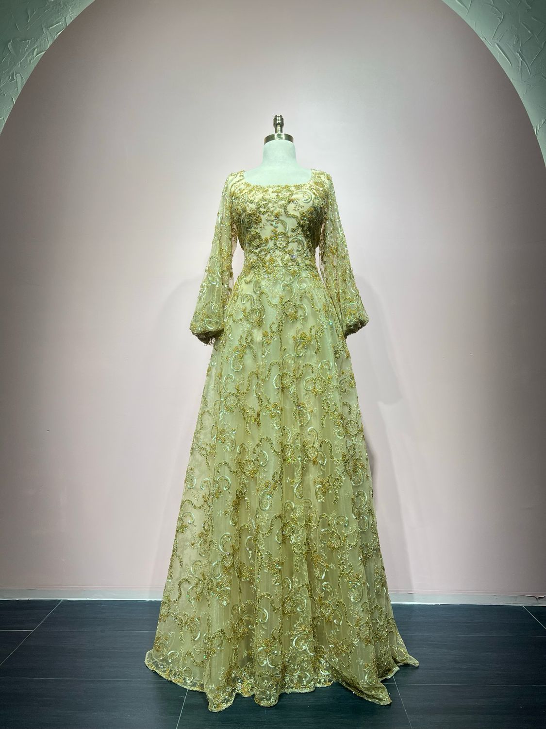 Vestido largo - Gold - talla 42