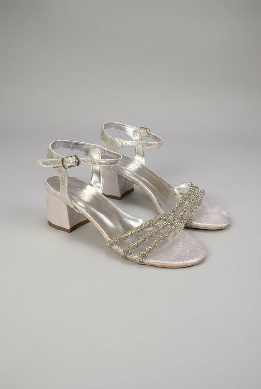 SILVER STRAPPY HEELS