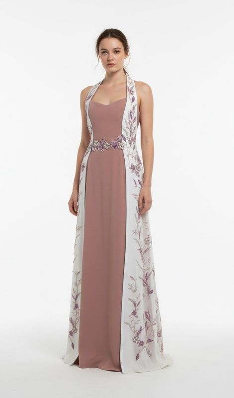 Vestido largo WHITE PINK talla: 42