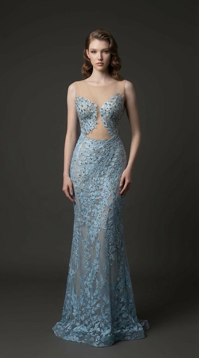 EMBROIDERED GOWN