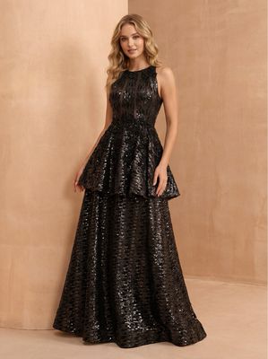 PEPLUM BLACKSILVER