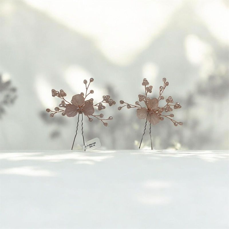 Juego de peinetas, D4 - Rosado