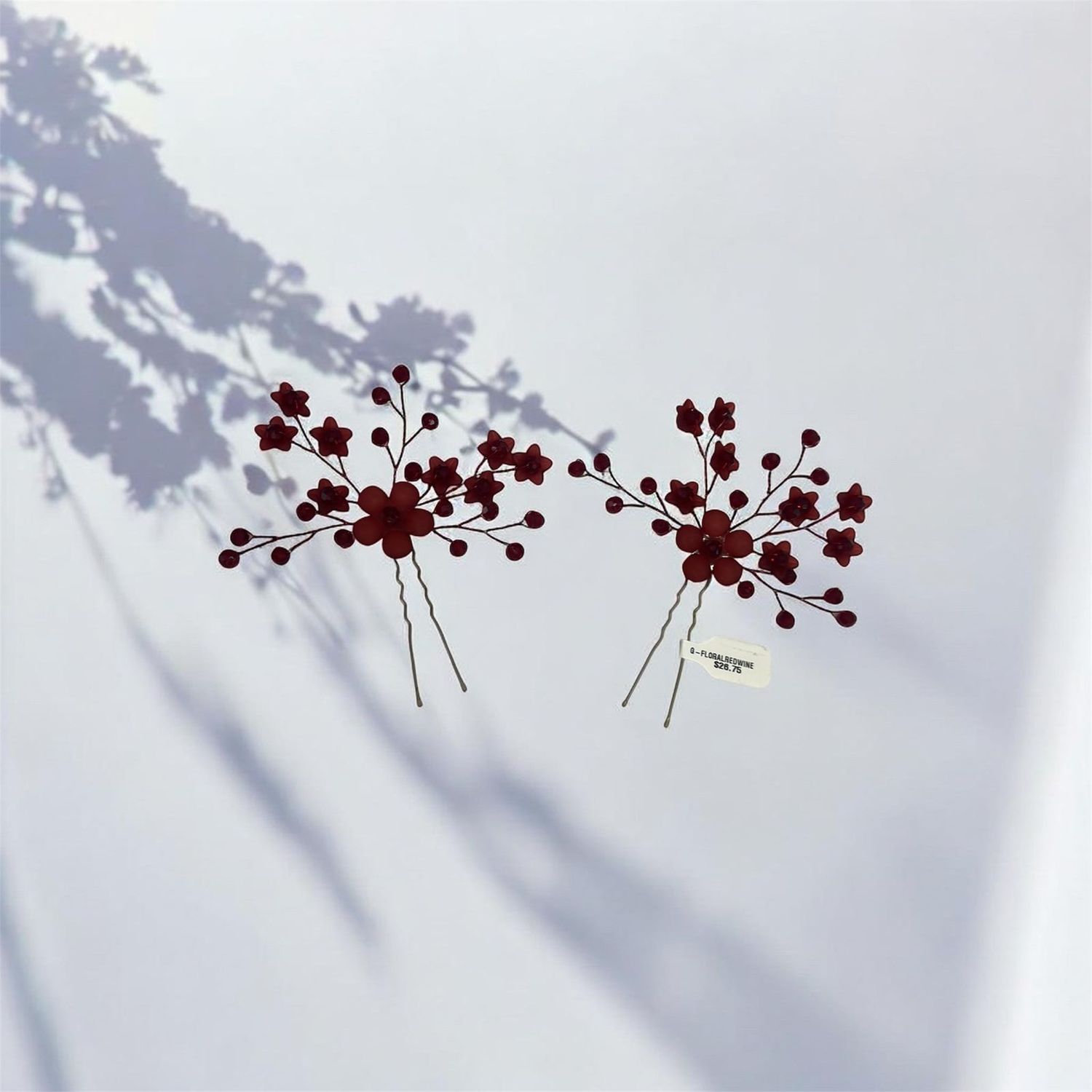 Juego de peinetas, D1 - Rojo vino