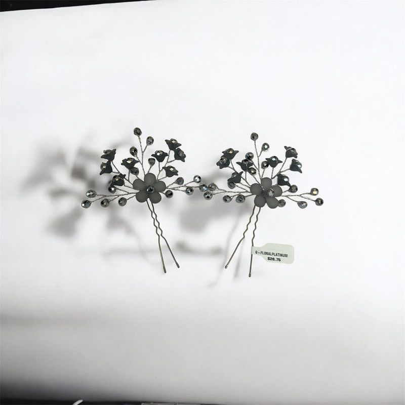 Juego de peinetas, D1- Plateadas