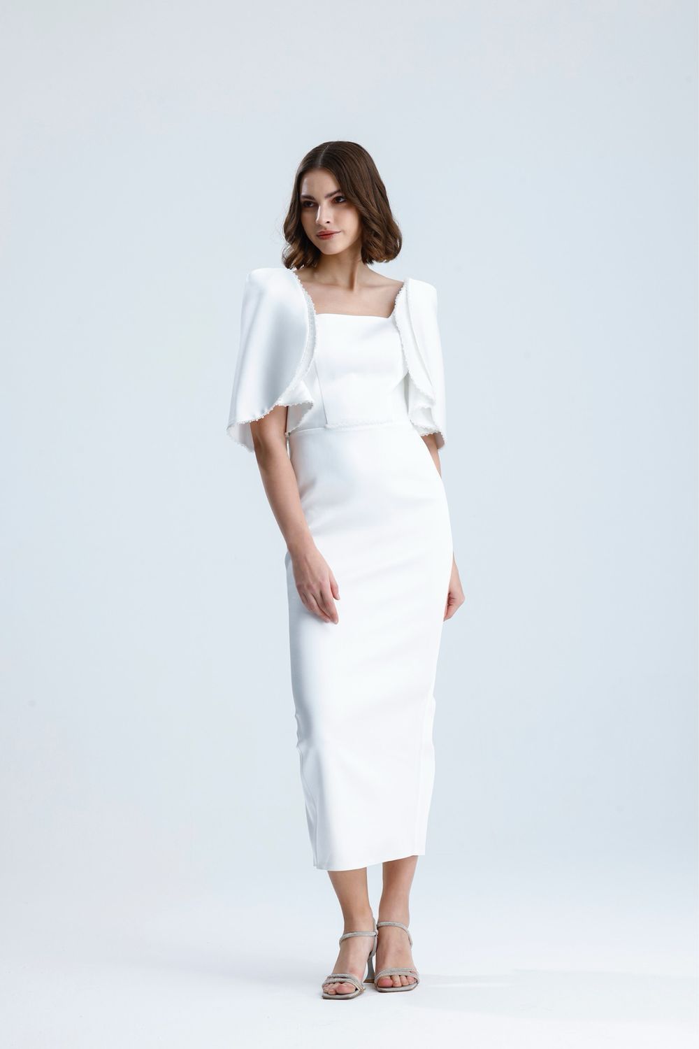 WHITE BEADED