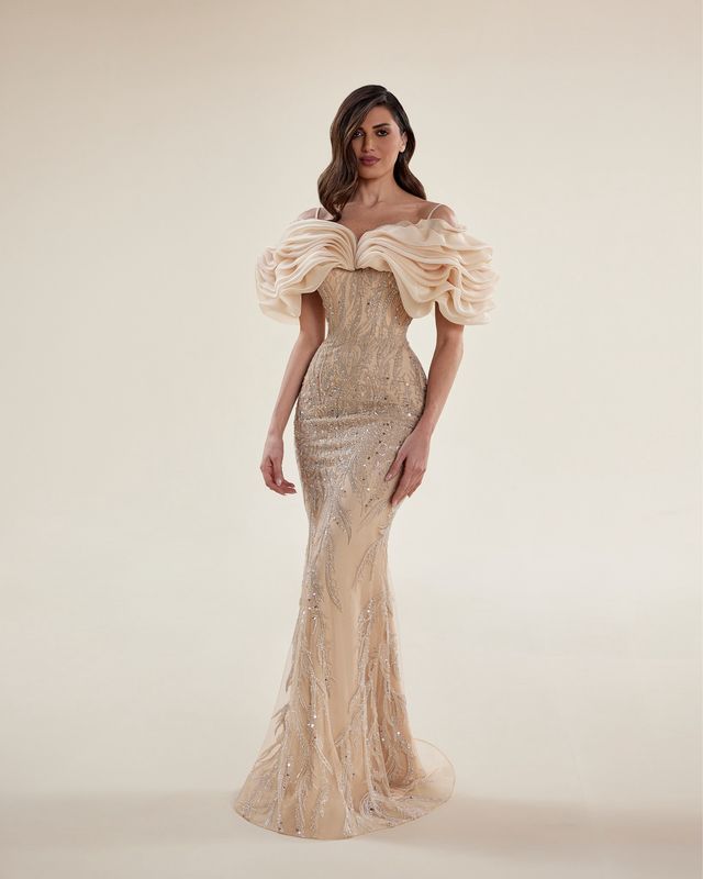 BEIGE EMBELLISHED