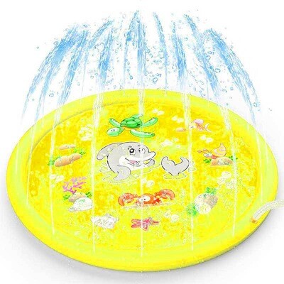 Water Mattress with sprinklers (Yellow)