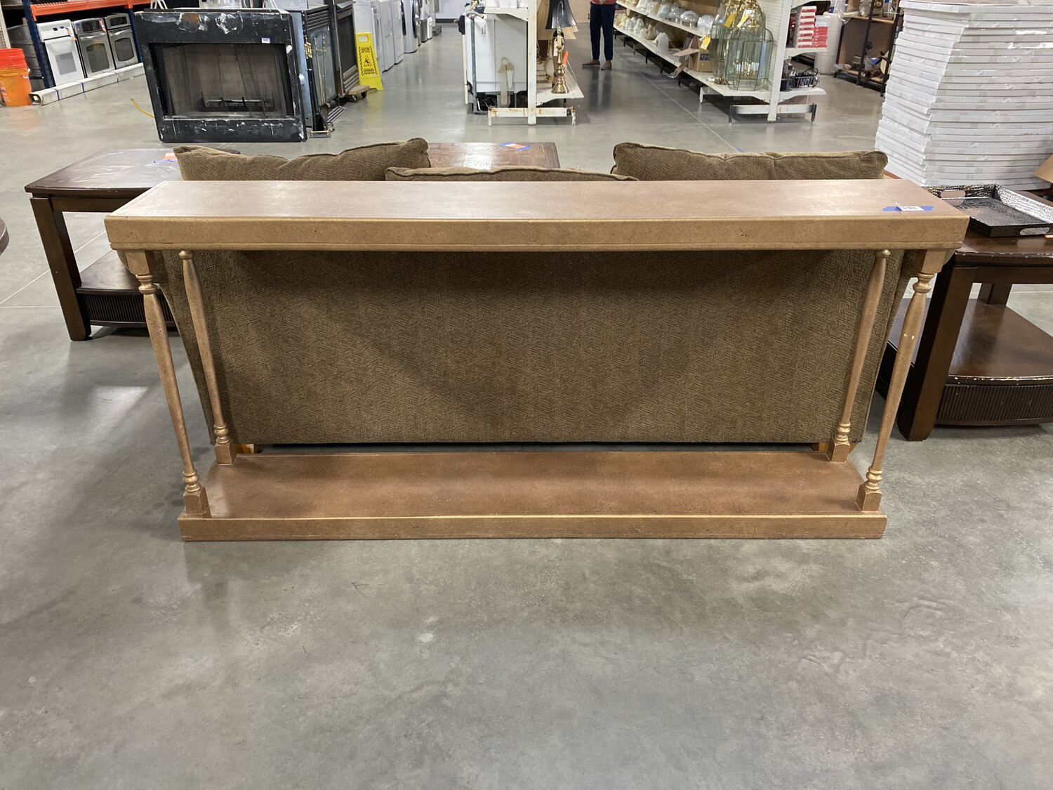 LONG GOLD SOFA TABLE