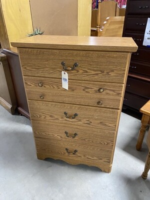 MED. BROWN CHEST OF DRAWERS