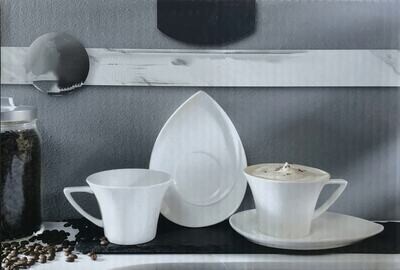 Design Milchkaffee-Tassen
2 er Set mit Unterteller