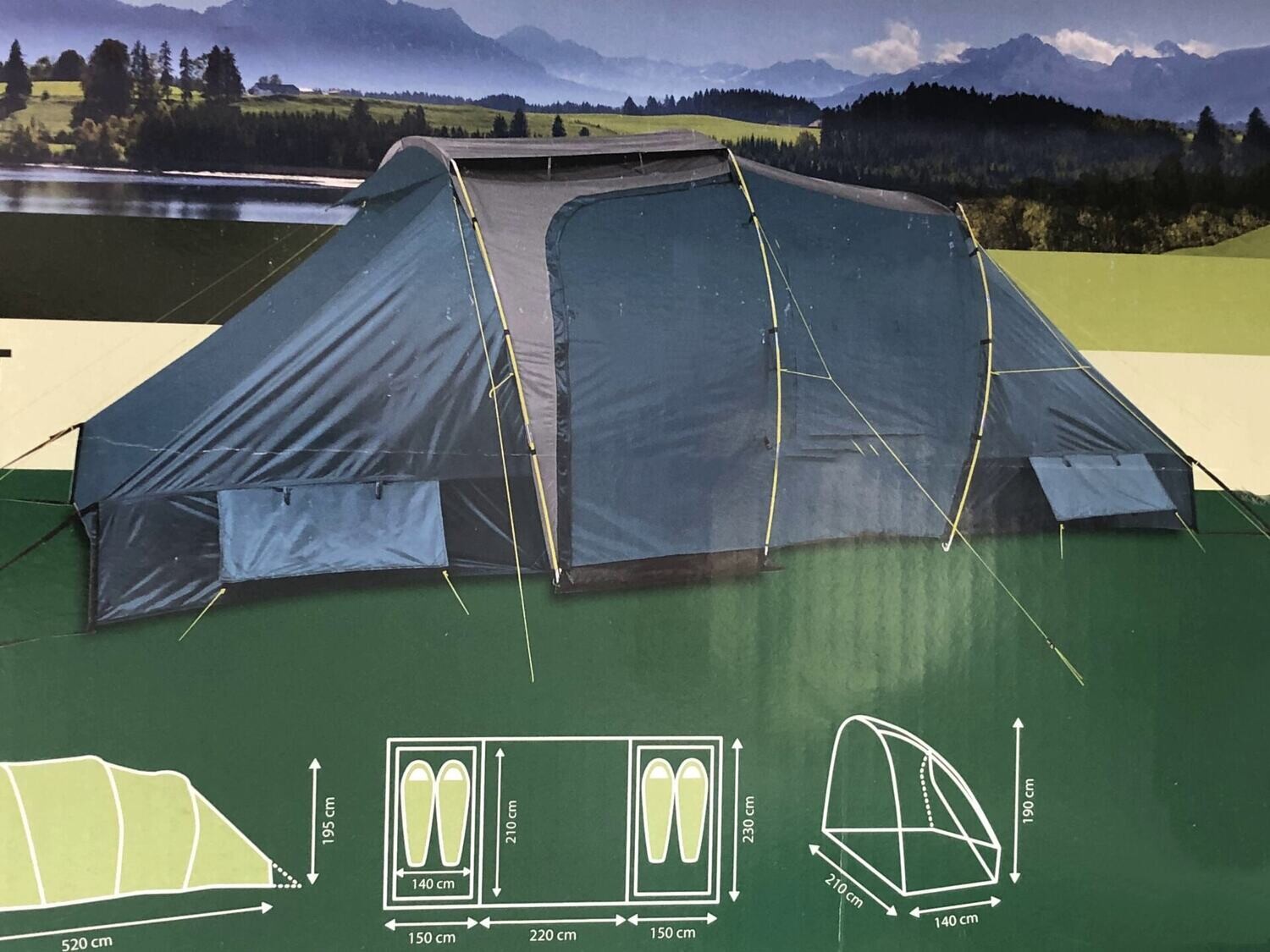 4 Personen Großraum-Zelt