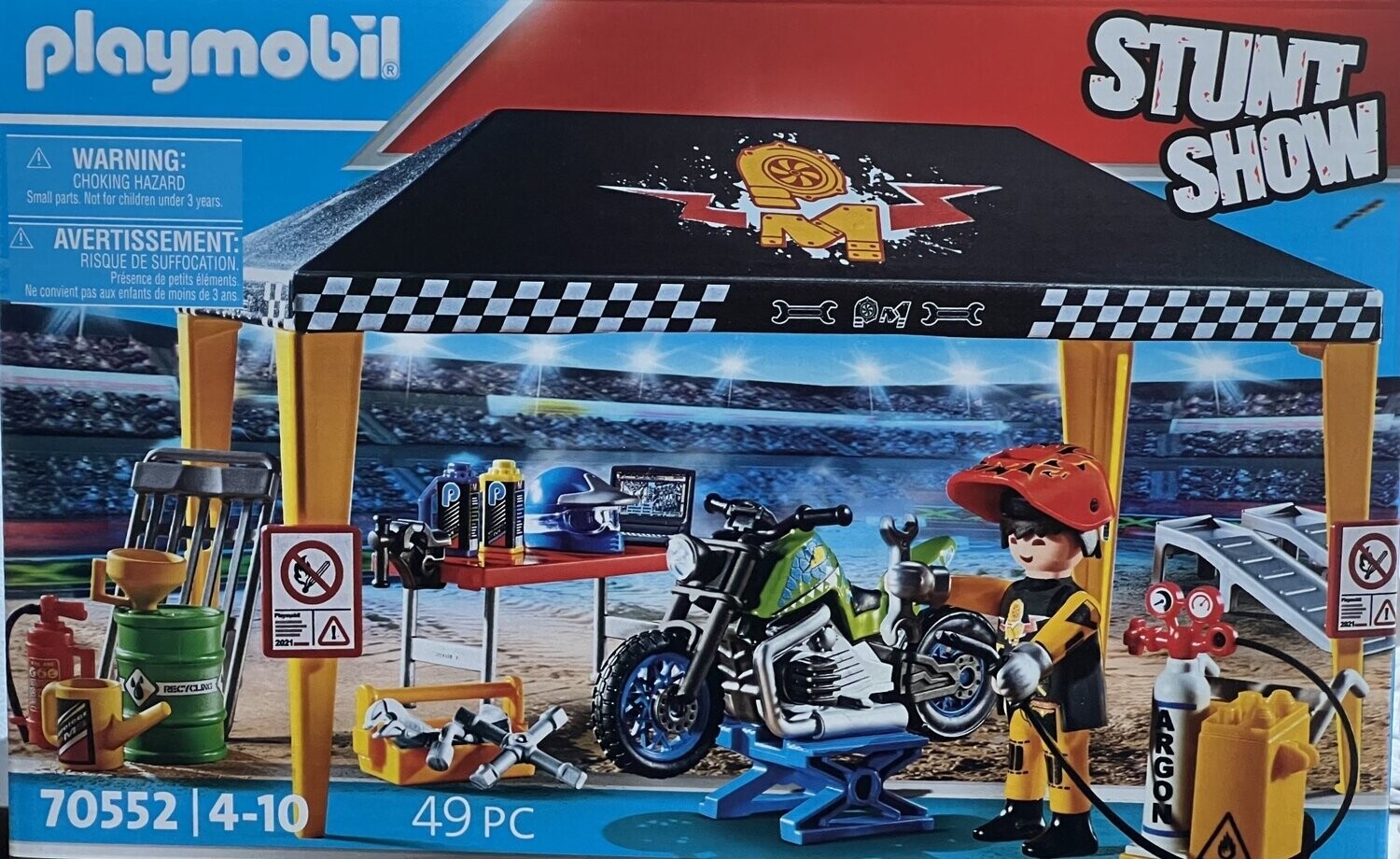 PLAYMOBIL® 70552
Stundshow-
Werkstattzelt