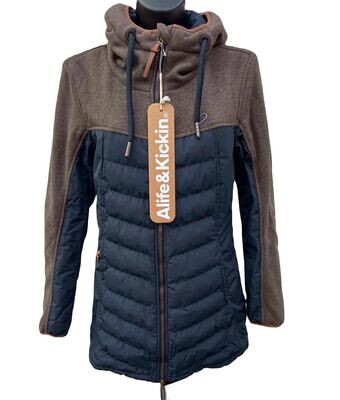 Damen Lang Jacke mit Kapuze Alife and Kickin