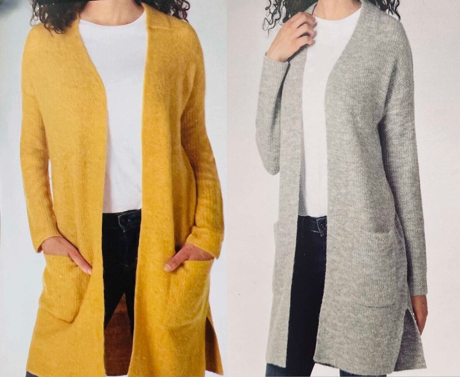 Lange weiche Strick Jacke