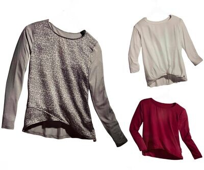 Damen Shirt  Oberteil Rundhals Langarm Jersey