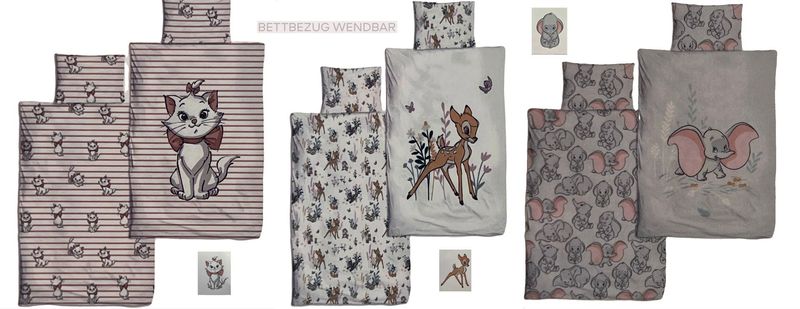 Disney Cat-Marie Bambi / Dumbo Bettwäsche Set 40 x 60 cm 100 x 135 cm Disney Cat-Marie Bambi / Dumbo Bettwäsche Set 40 x 60 cm 100 x 135 cm