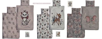 Disney Cat-Marie  Bambi  / Dumbo  Bettwäsche  Set   40 x 60 cm  100 x 135 cm