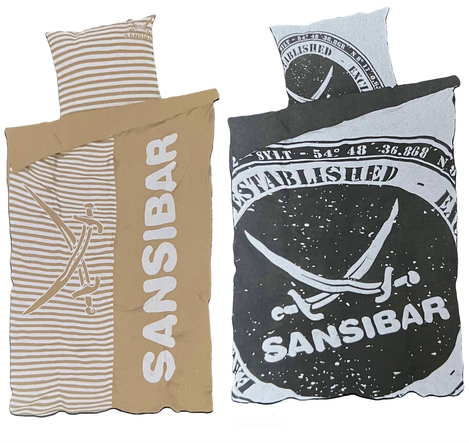 Sansibar Bettwäsche Wendebettwäsche Übergröße 155x220 cm Set 100% Baumwolle