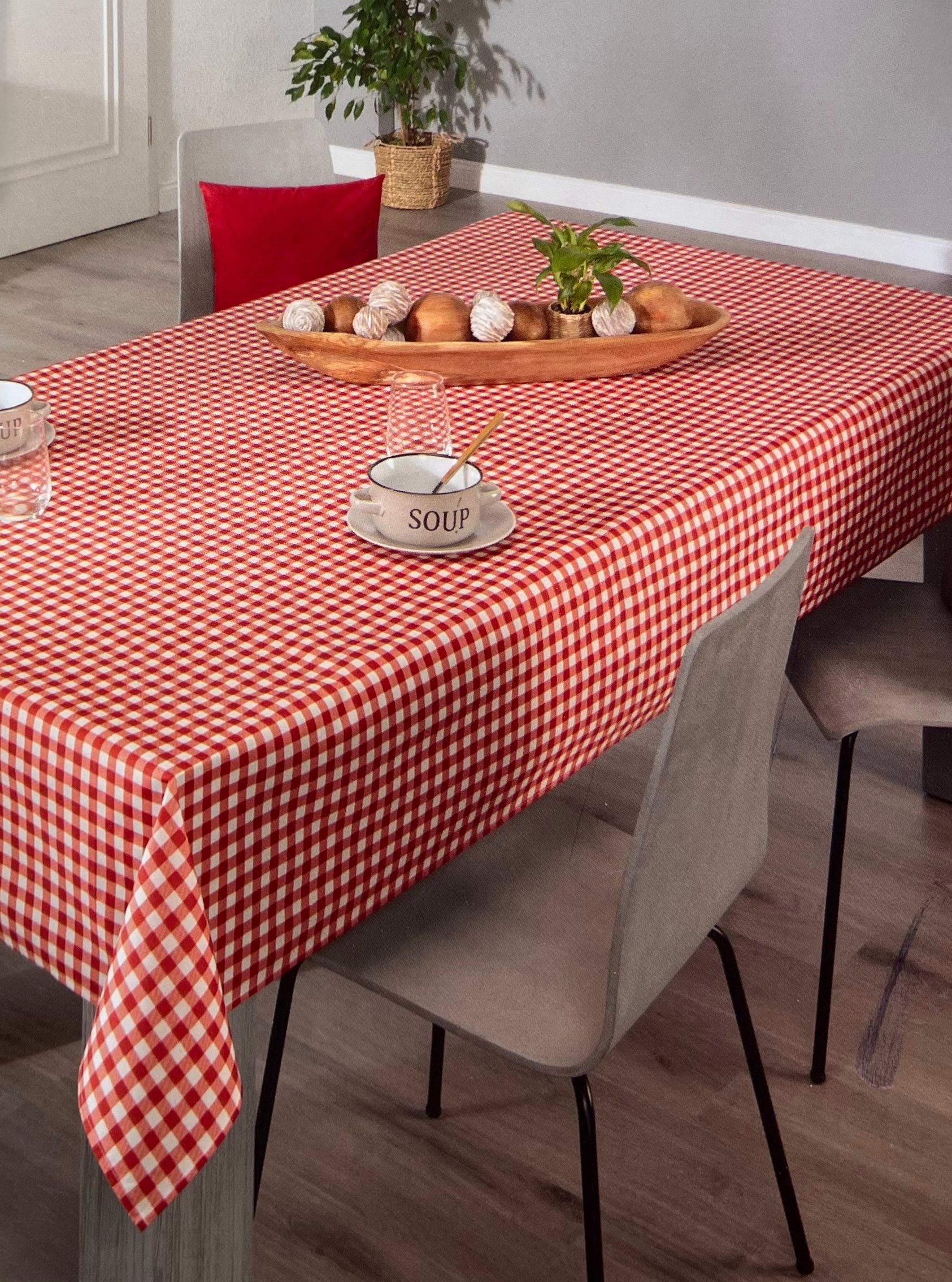 Tischdecke 140x270cm Leinen-Optik