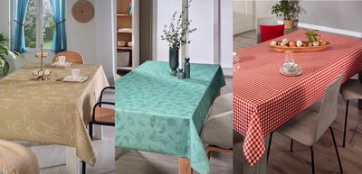 Tischdecke  140x270cm  Leinen-Optik