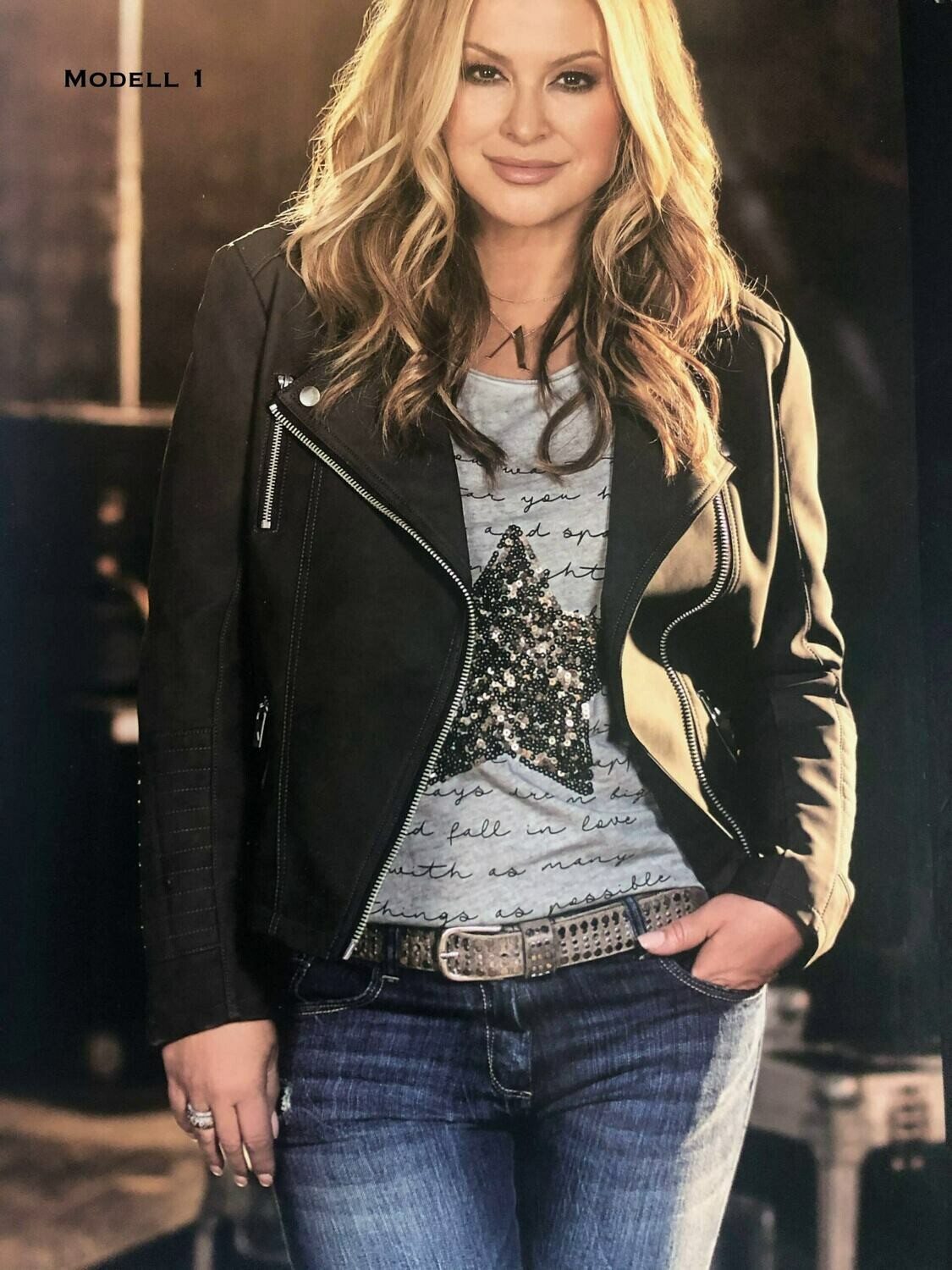 Damen Jacke   Leder* Look   Leder Optik  Übergangsjacke