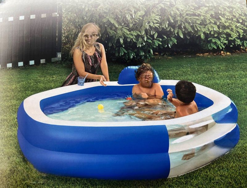 Jumbo Pool 202x202 x 44cm für Draußen - Swimmingpool Garten Jumbo Pool 202x202 x 44cm für Draußen - Swimmingpool Garten