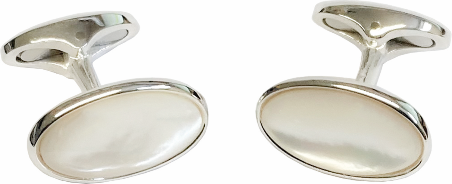 Mother of Pearl Cufflinks, Fitting Style: Swivel Fitting
