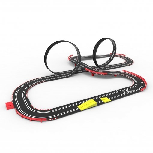 CIRCUITO ACTION ADVENTURE COCHES CON LUCES ASTON + PORSCHE