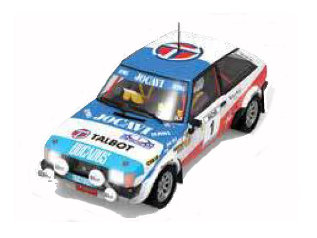 TALBOT SUNBEAM LOTUS #1 ZANINI / SABATER WINNER RALLYE SACHS-BILBAO 1981