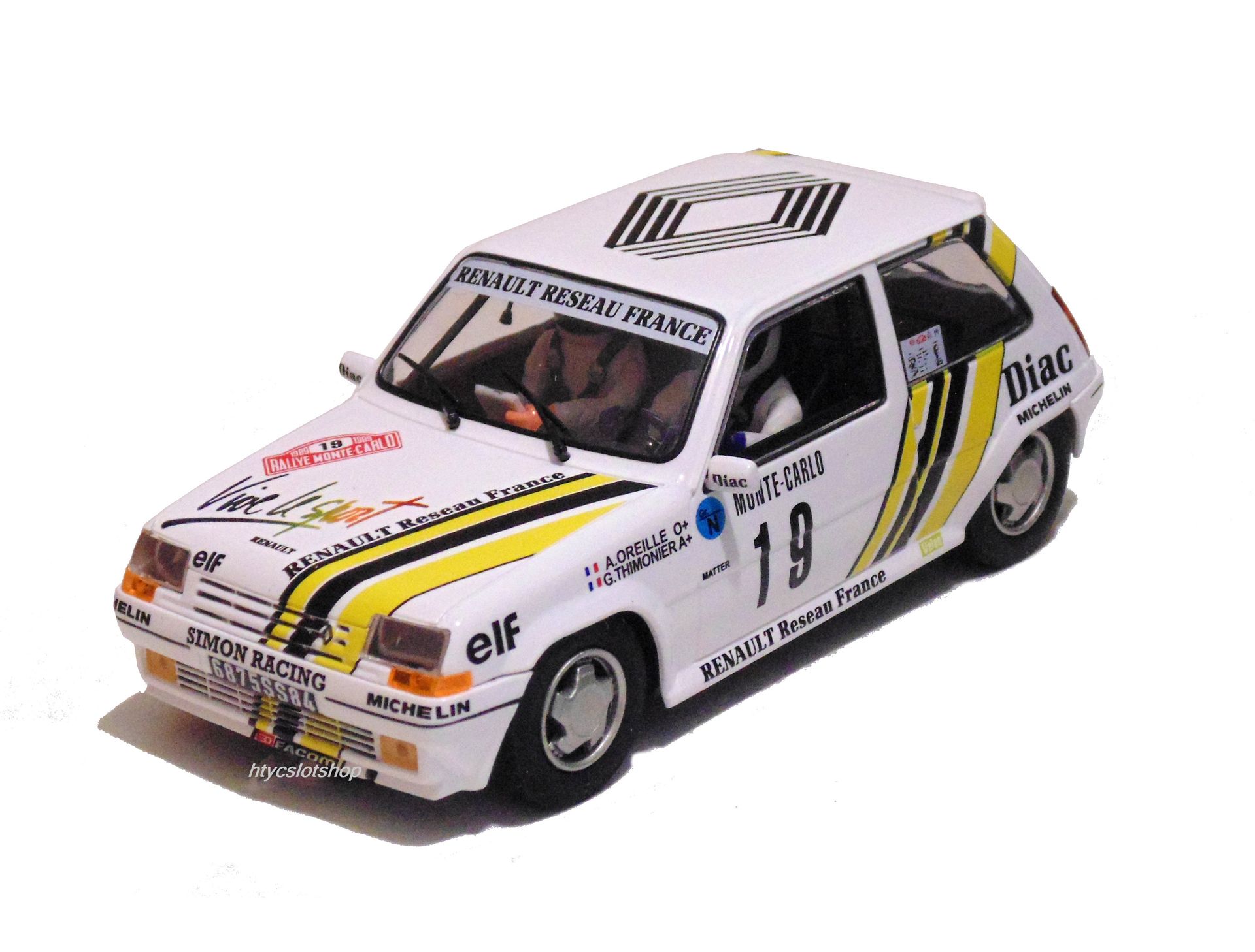 RENAULT 5 GT TURBO #19 RALLYE MONTE CARLO 1989 OREILLE / THIMONIER