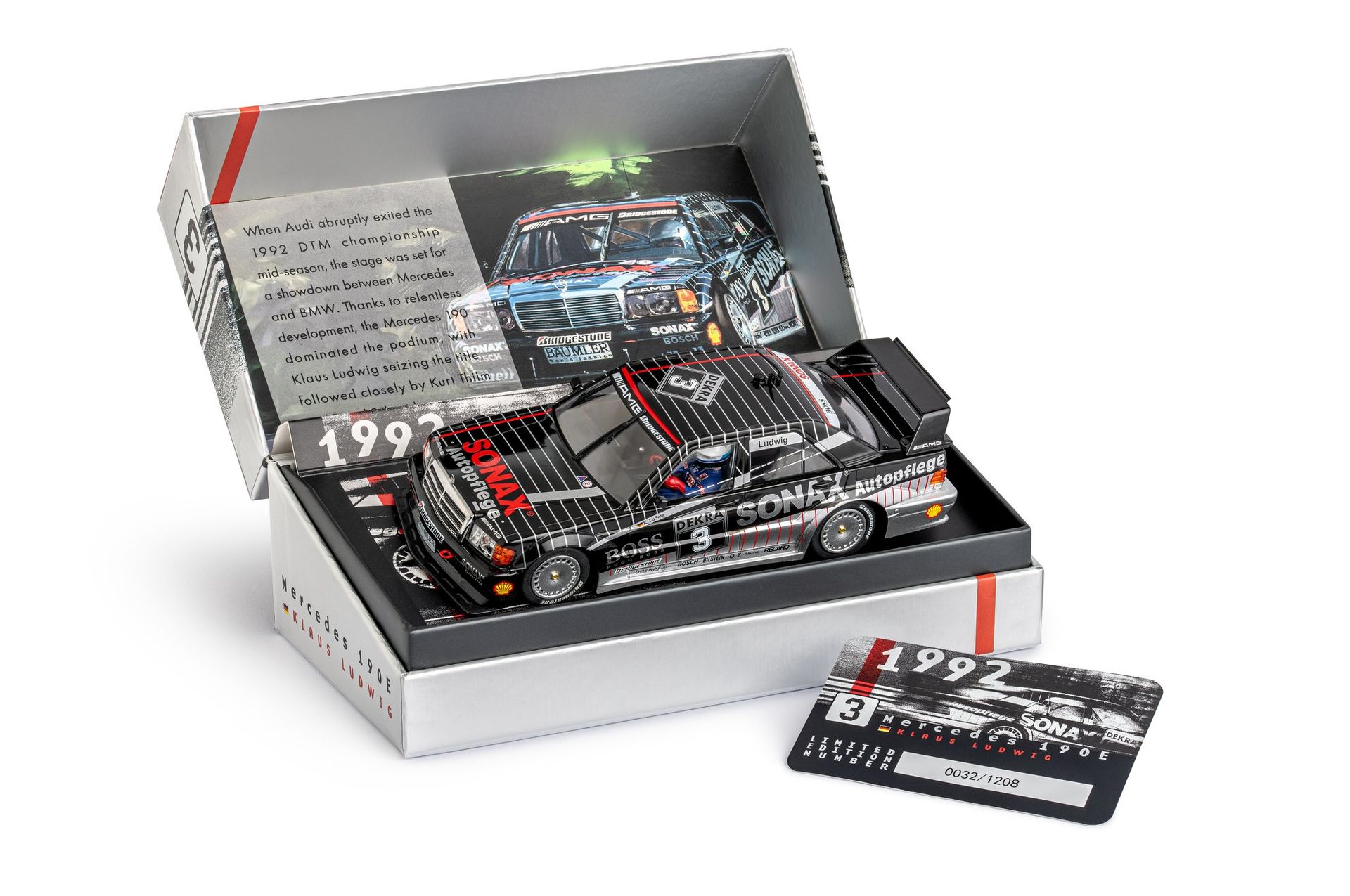 MERCEDES 190E #3 SONAX EDICION ESPECIAL DTM 1992 WINNER KLAUS LUDWIG